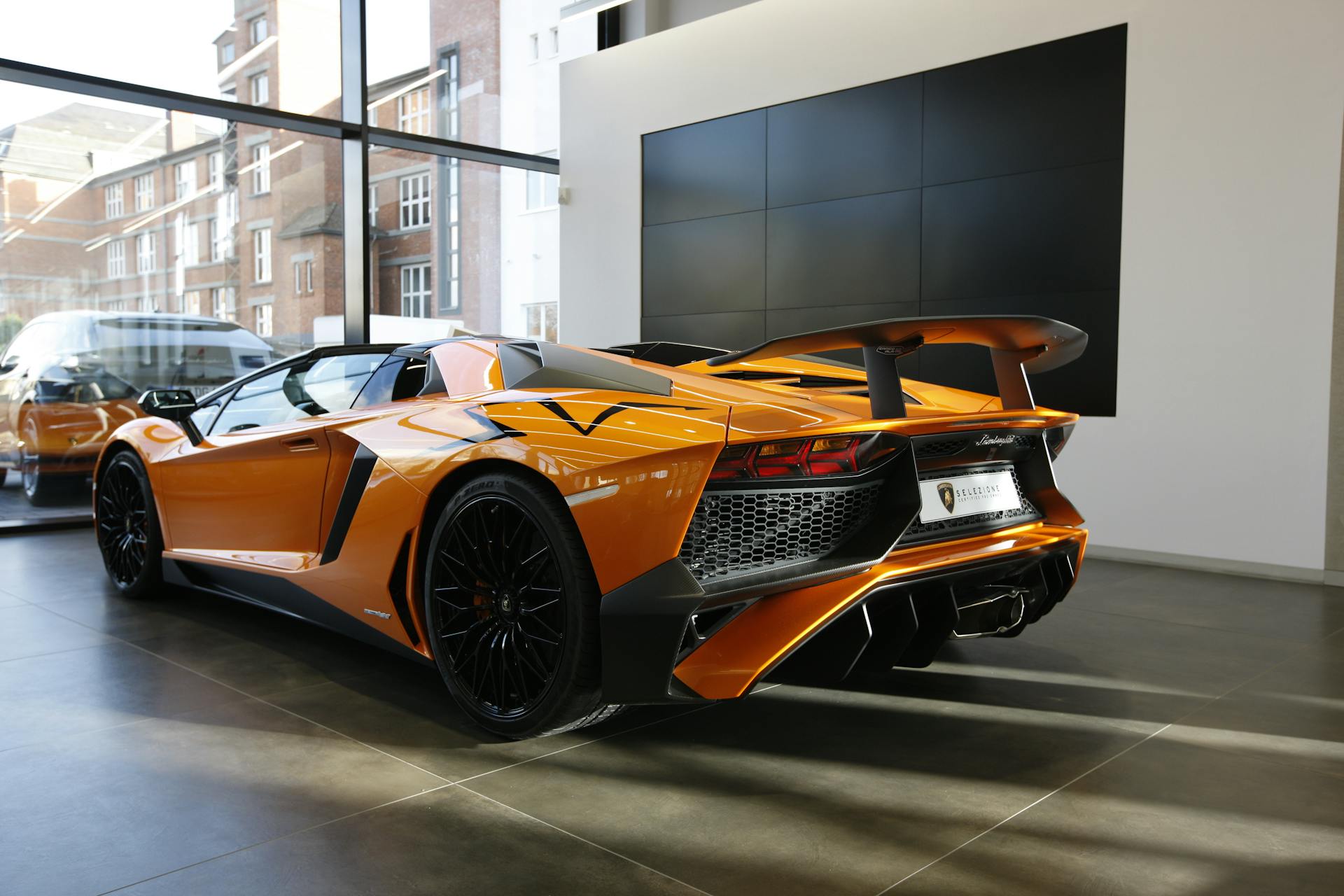 Luxury Sports Car inside Dealership