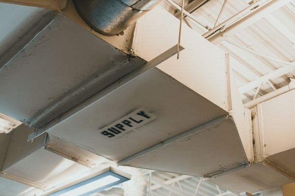 Ductwork with organic growth contamination
