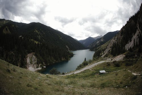 A Lake at the Foot of the Mountains