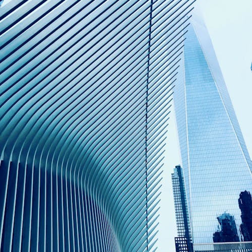 Free Close Up Shot of a Glass Building Stock Photo