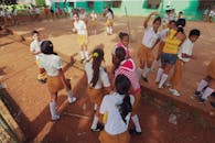 Students Playing in the School