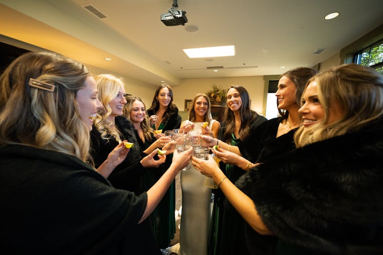 Women Toast At Party