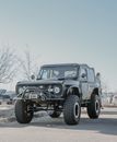 Black Jeep Wrangler on the Road