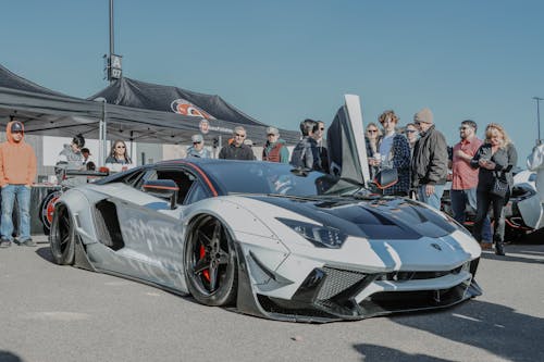 Základová fotografie zdarma na téma auto, aventador, dveře otevřené