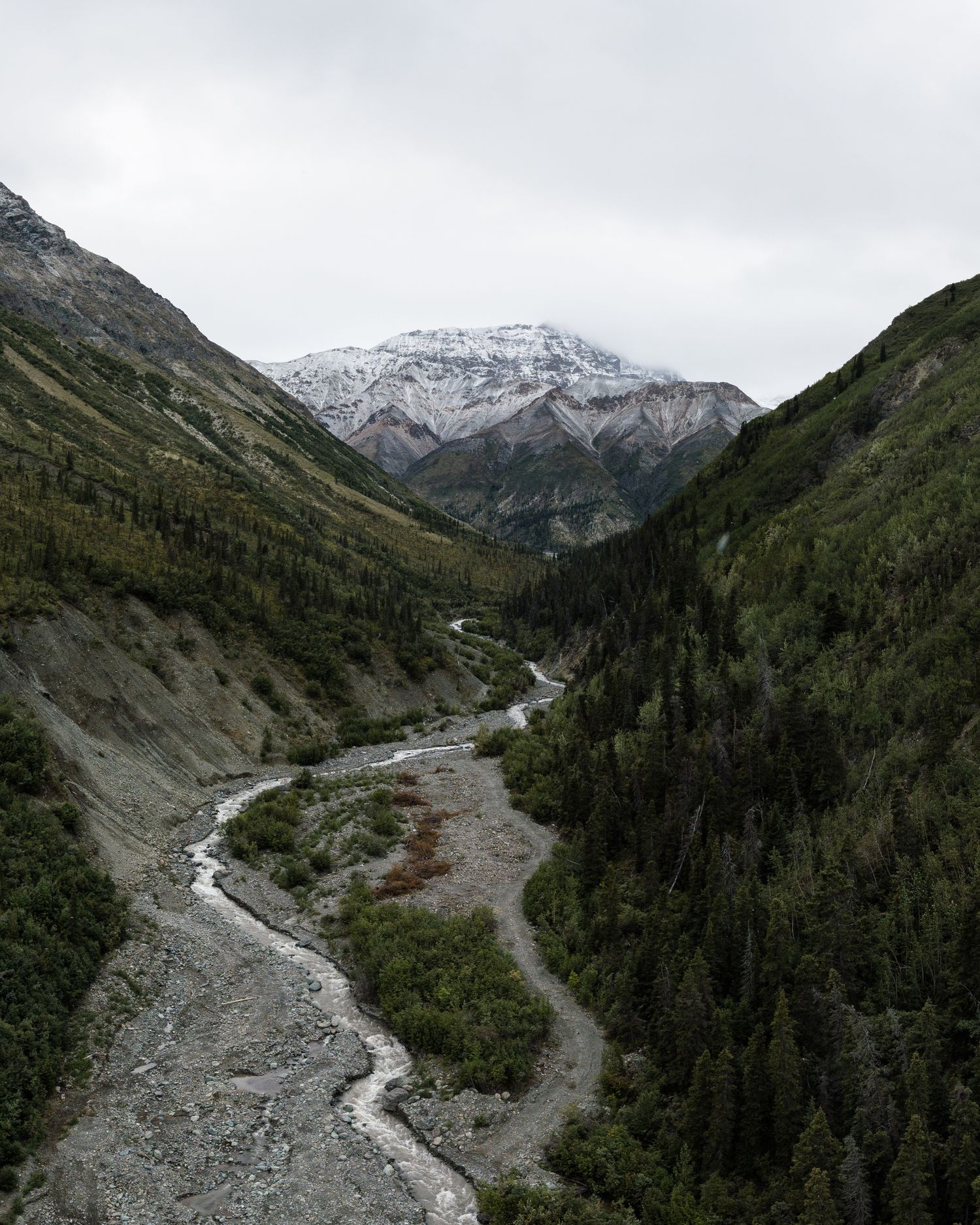 The Haines Pass climbs through high alpine tundra.
