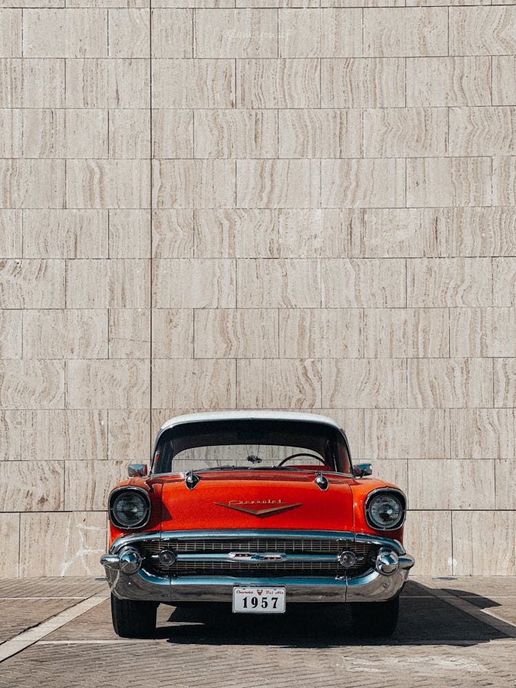 Red Chevrolet Bel Air 1957