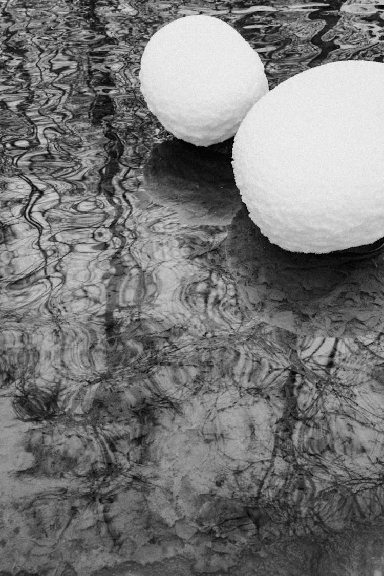 Snow Balls In Close Up Photography