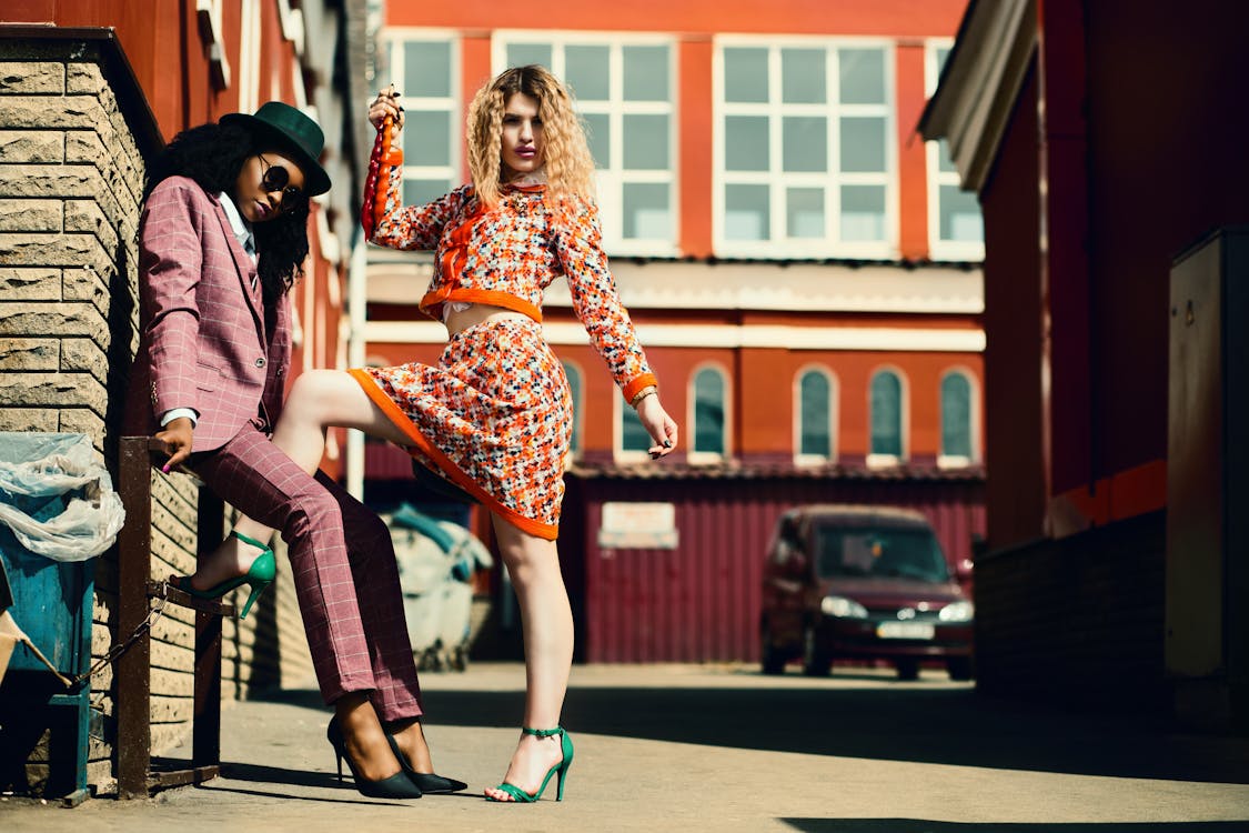 Two Women Posing for Pictorial