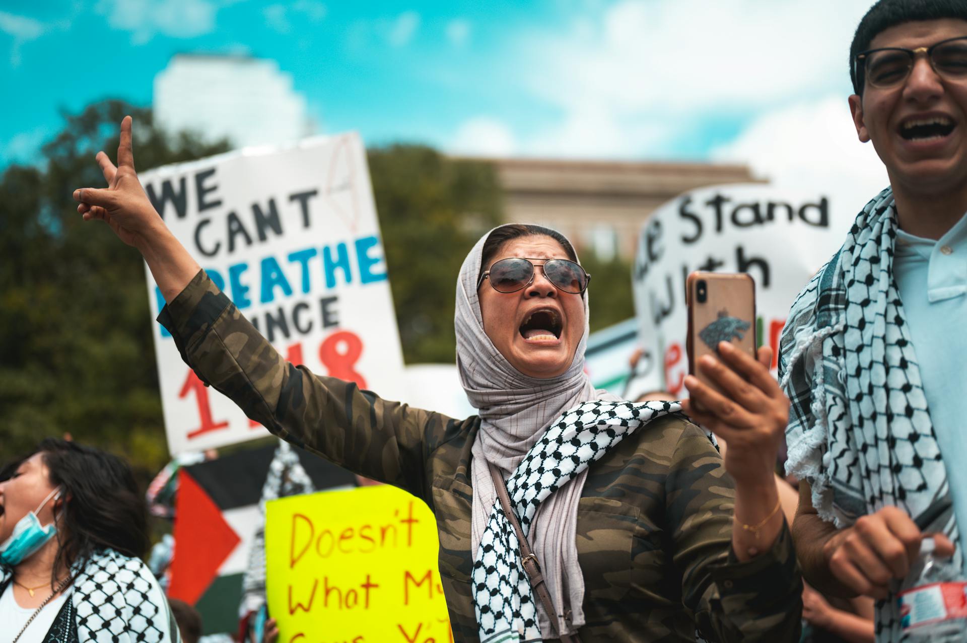 People Protesting in Palestine