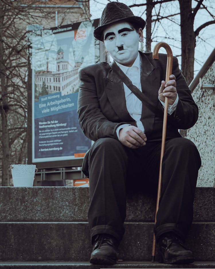 Man In Charlie Chaplin Costume