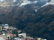 Aerial View of City Near Mountain