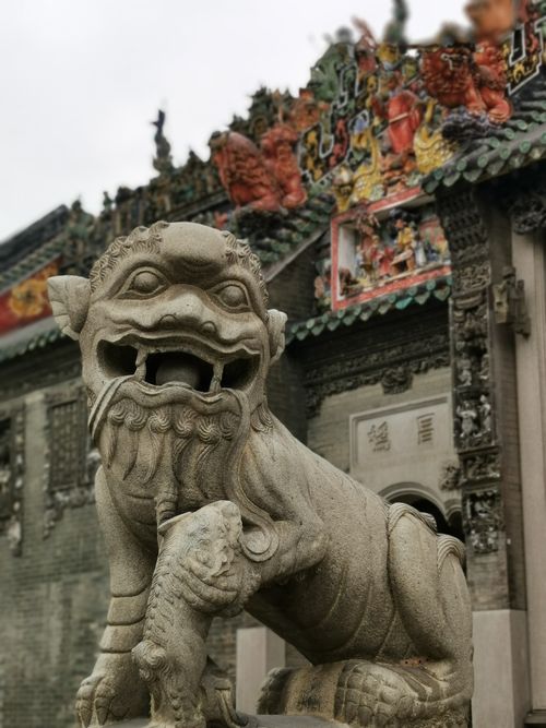 Free 看门的古建筑石兽 Stock Photo