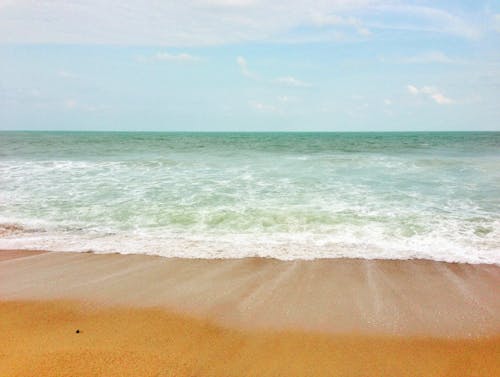 Sea Waves Crashing on Shore