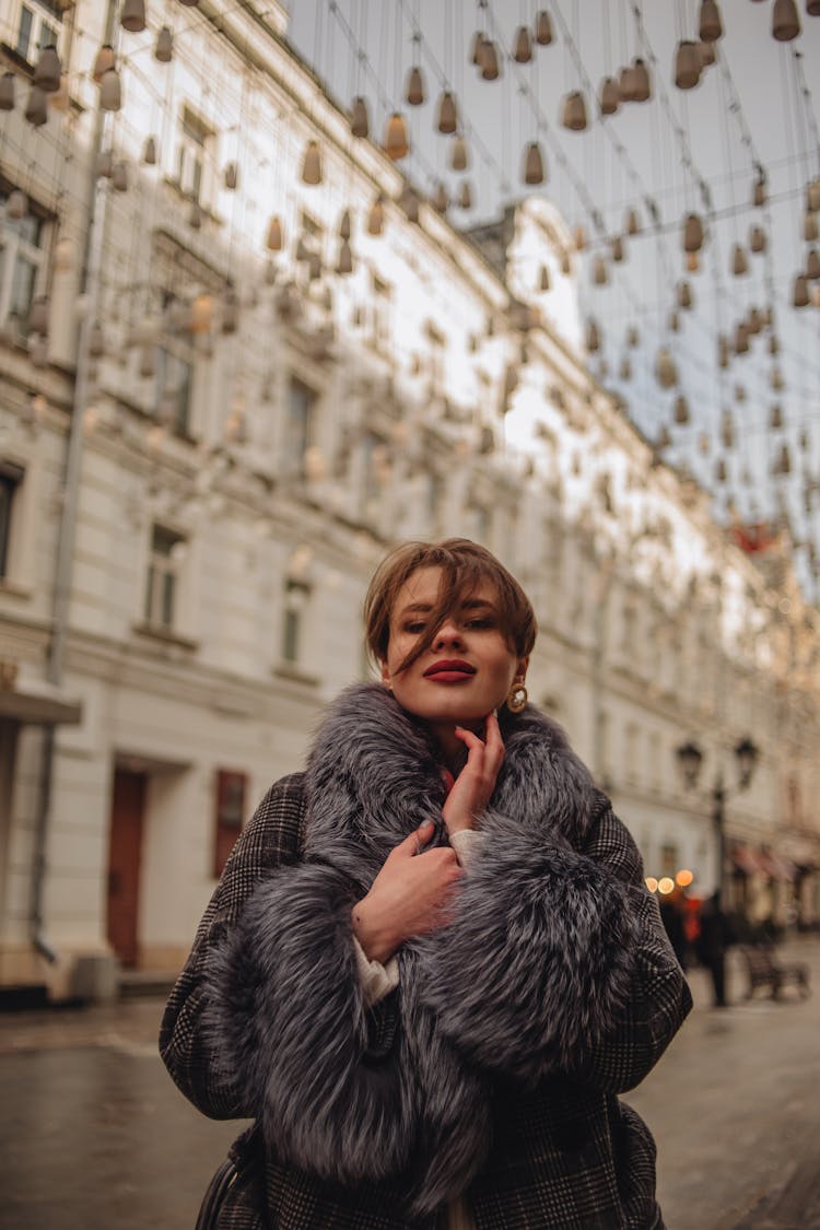 A Woman With Fur Scarf