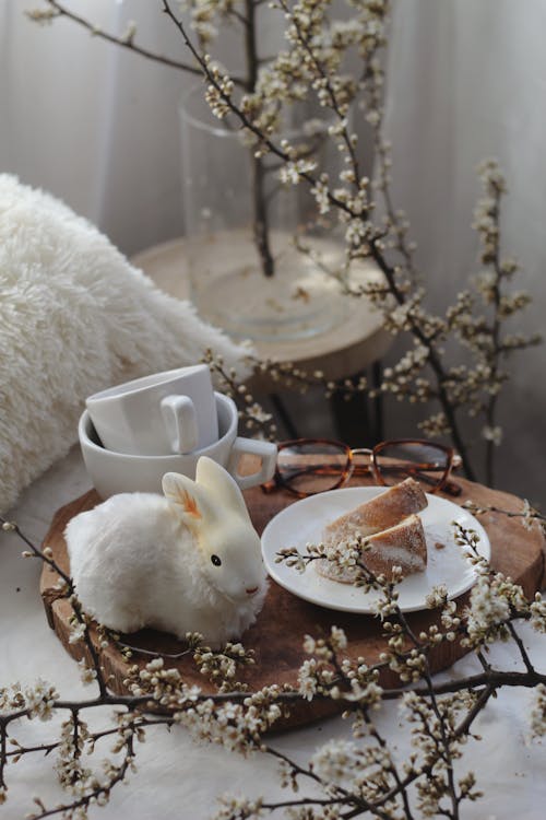 Foto profissional grátis de bolo de areia, decoração de coelho, decorações de páscoa