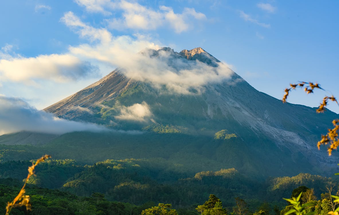 Mount Merapi in the Clouds · Free Stock Photo