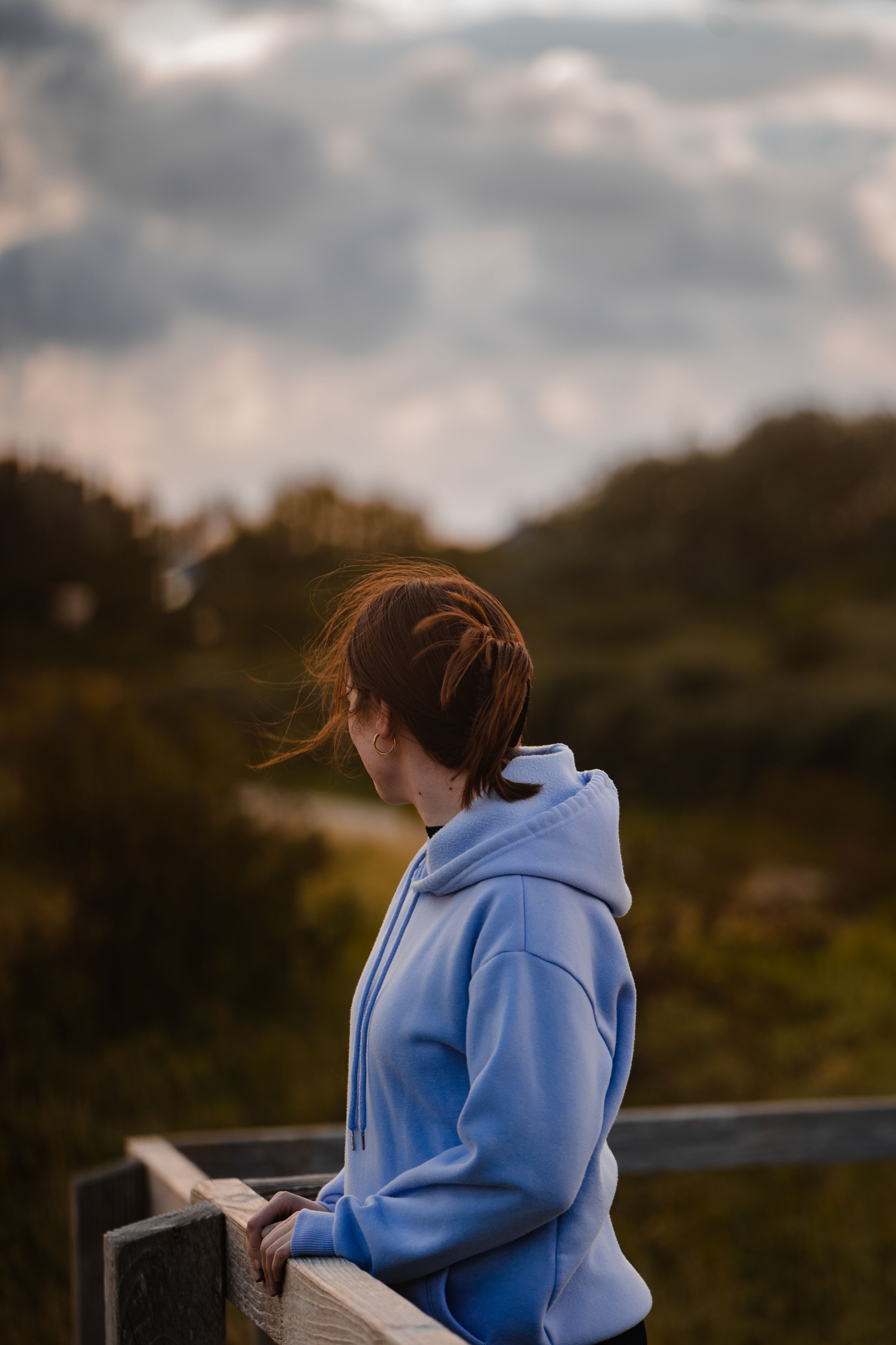 A Woman in Blue Hoodie · Free Stock Photo