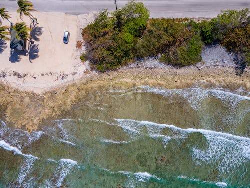 Fotobanka s bezplatnými fotkami na tému breh, kývať, letecké snímkovanie