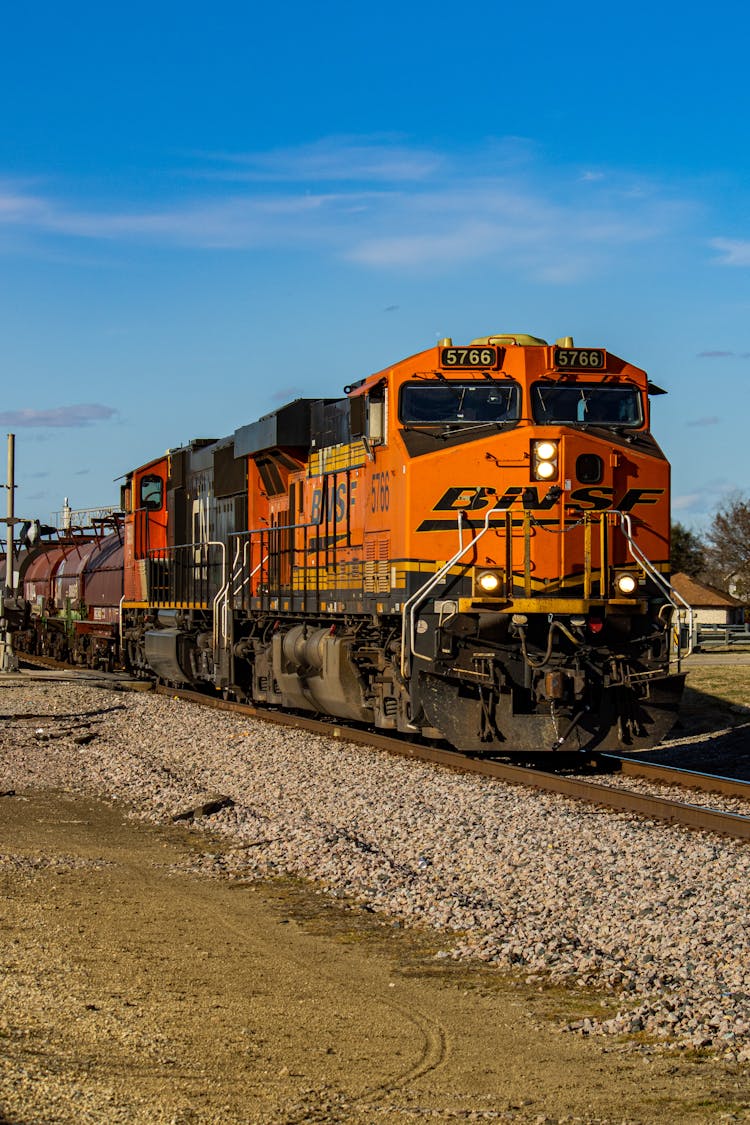 Train On Railroad