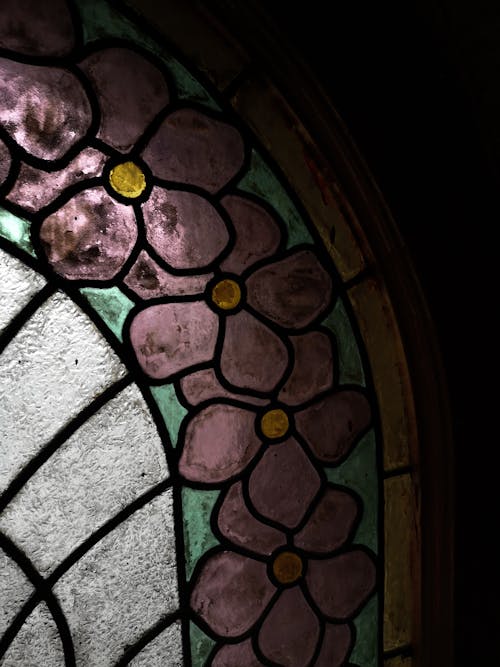 Close up of Stained Glass in Church