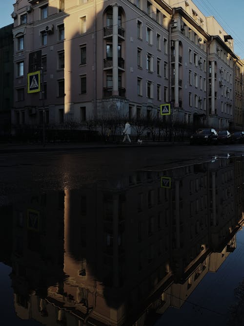 A Water Puddle on the Road