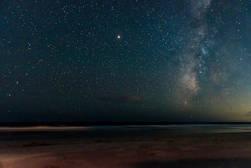 Free Milky Way by the Sea Stock Photo