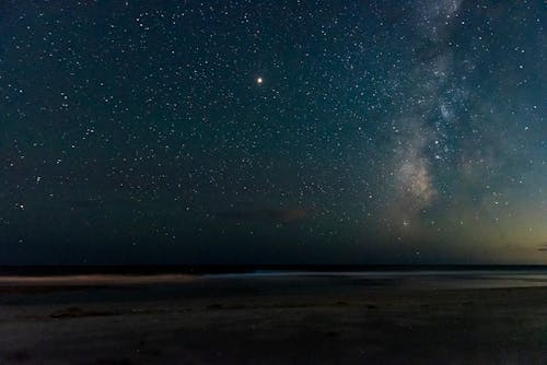 Free Milky Way by the Sea Stock Photo