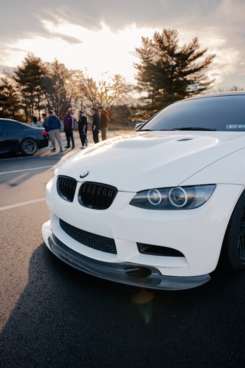 White BMW on the Road