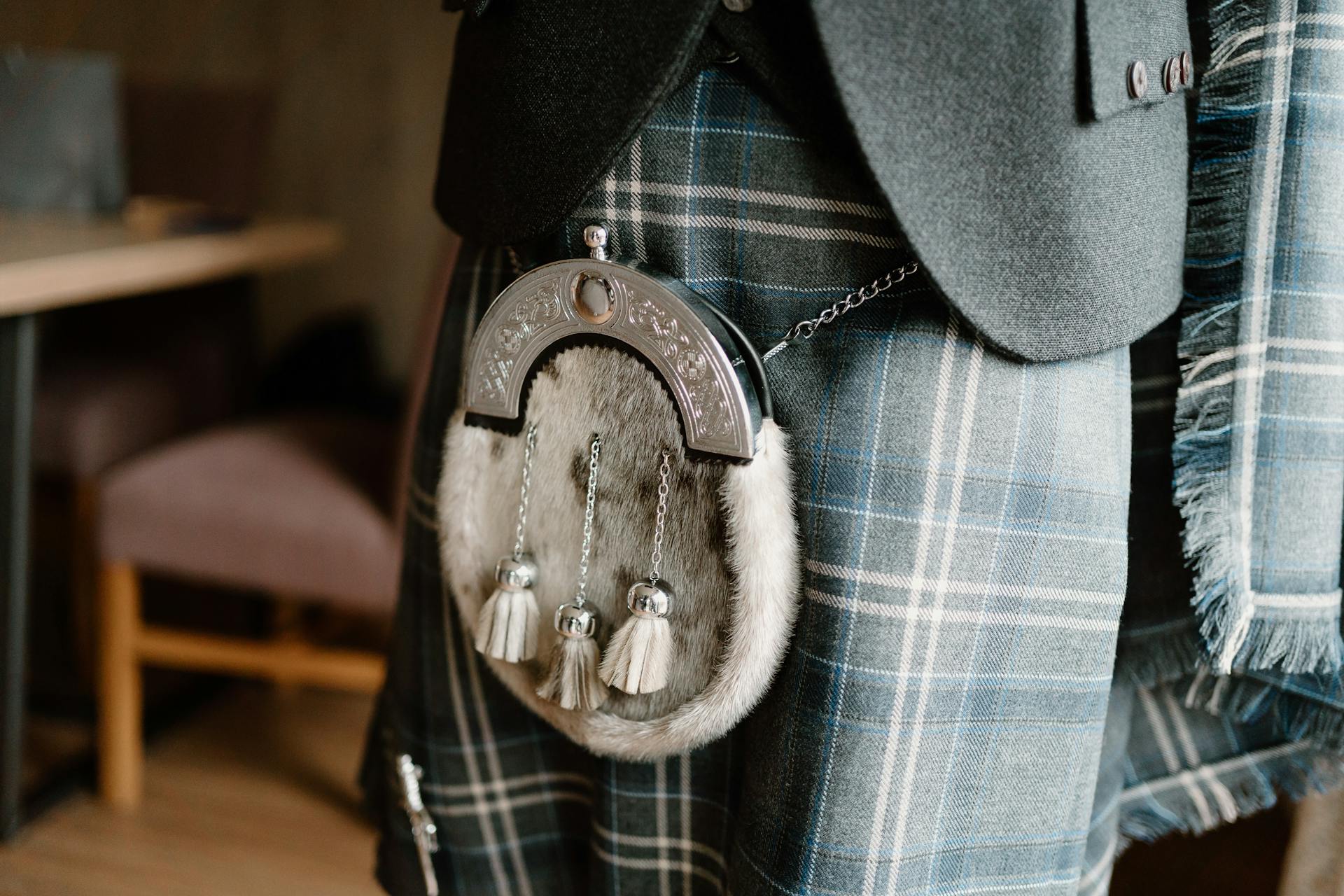 Traditional Scottish Sporran and a Kilt