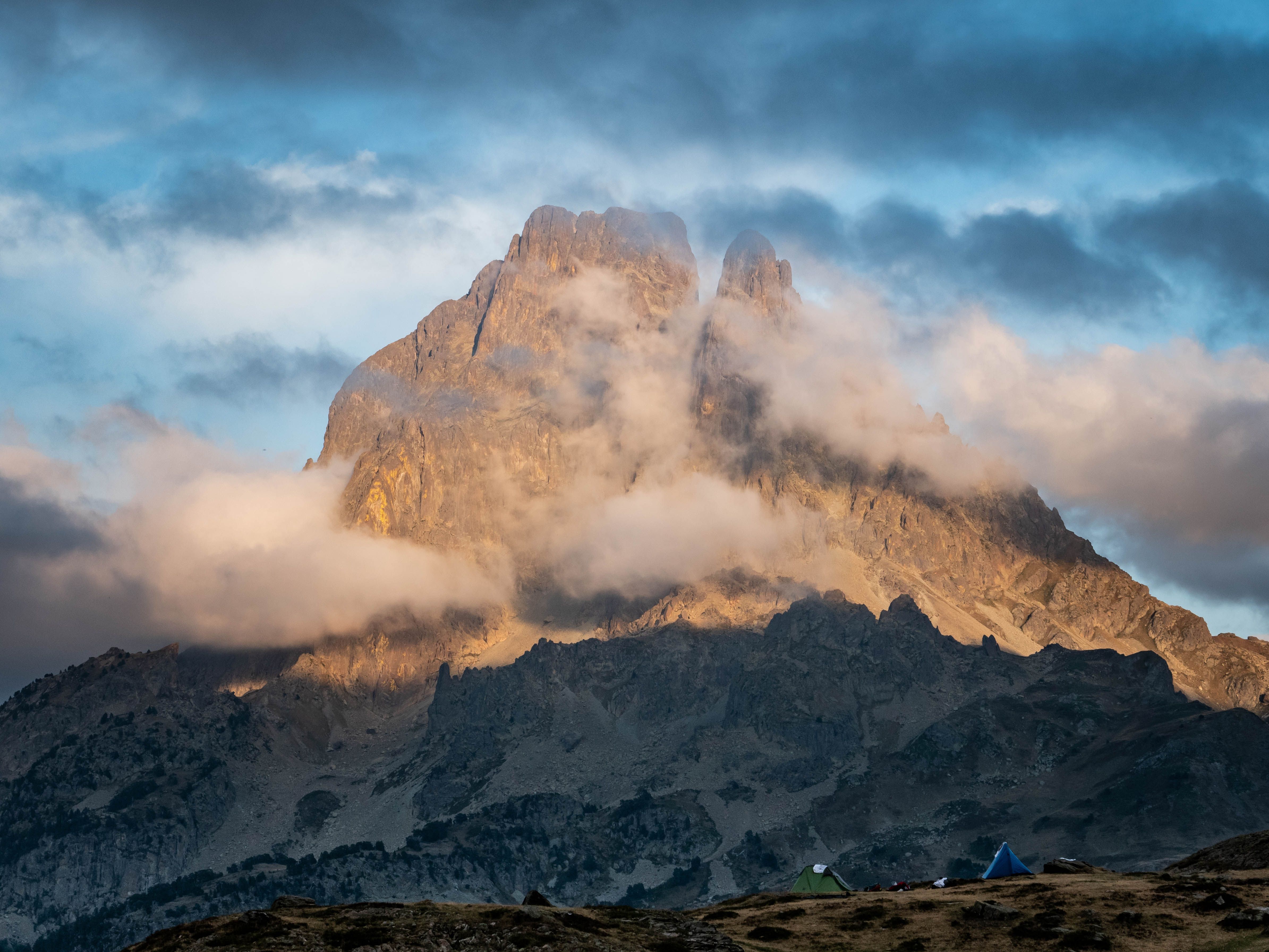 A Rocky Mountain Under the Blue Sky · Free Stock Photo
