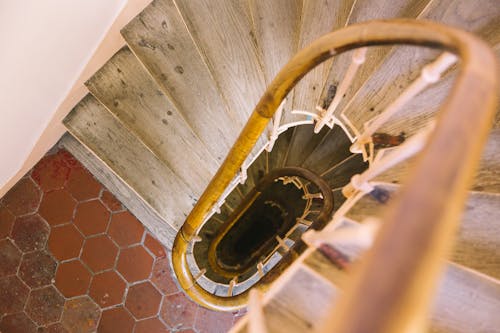 木, 樓梯, 螺旋樓梯 的 免费素材图片