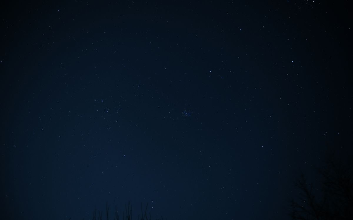 A serene view of a night sky filled with stars and constellations.