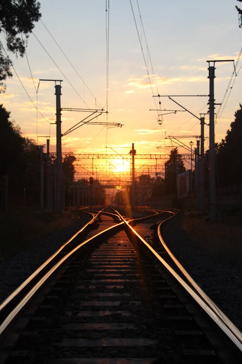  Rail Road During Sunset