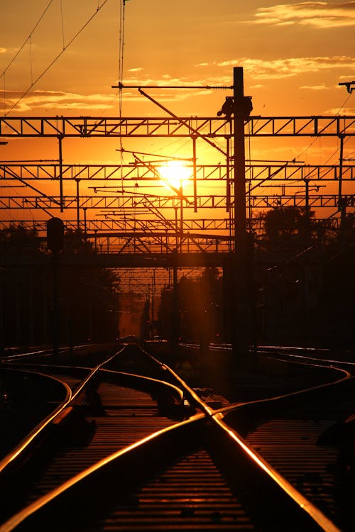 Railways During Sunset