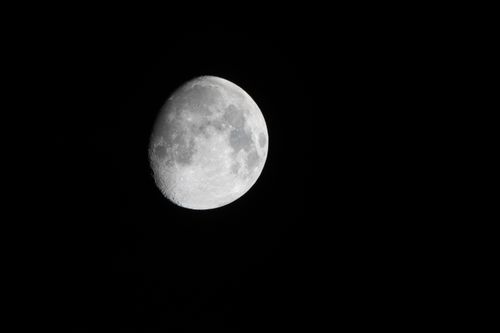 Free High-detail image capturing the moon against a black night sky. Stock Photo