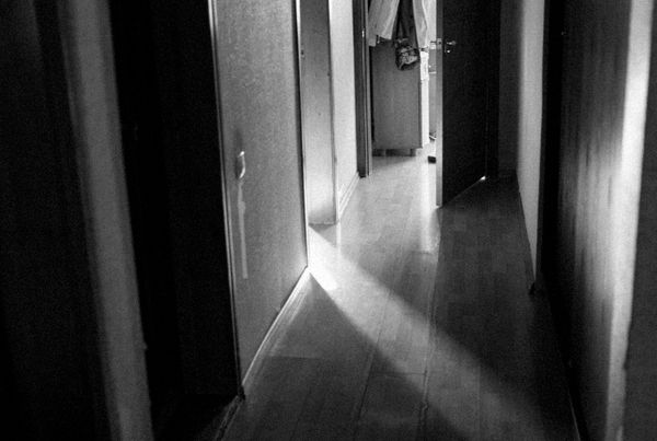 Shadowed stairwell landing, photo by Alexey Demidov on Pexels