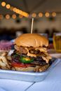 Big Burger with Meat Cheese and Chips