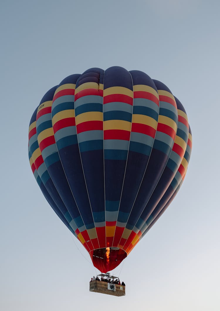 Colorful Hot Air Balloon Floating In The Sky