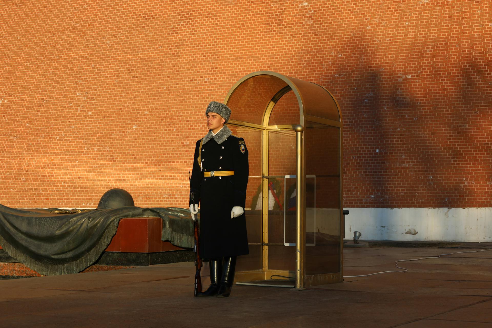 Soldier Standing During Ceremony