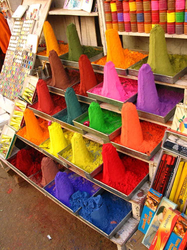 Color Powders In A Store