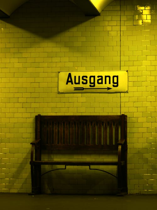 View of the Wooden Bench at the Station