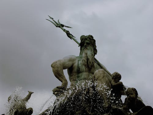 Clouds over Poseidon Statue