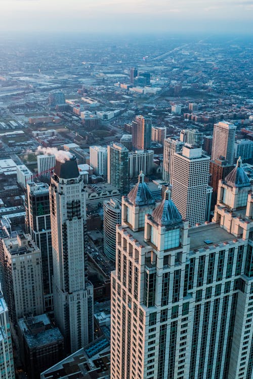 Aerial Shot of Concrete Buildings