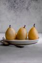 Poached Pears on Plate