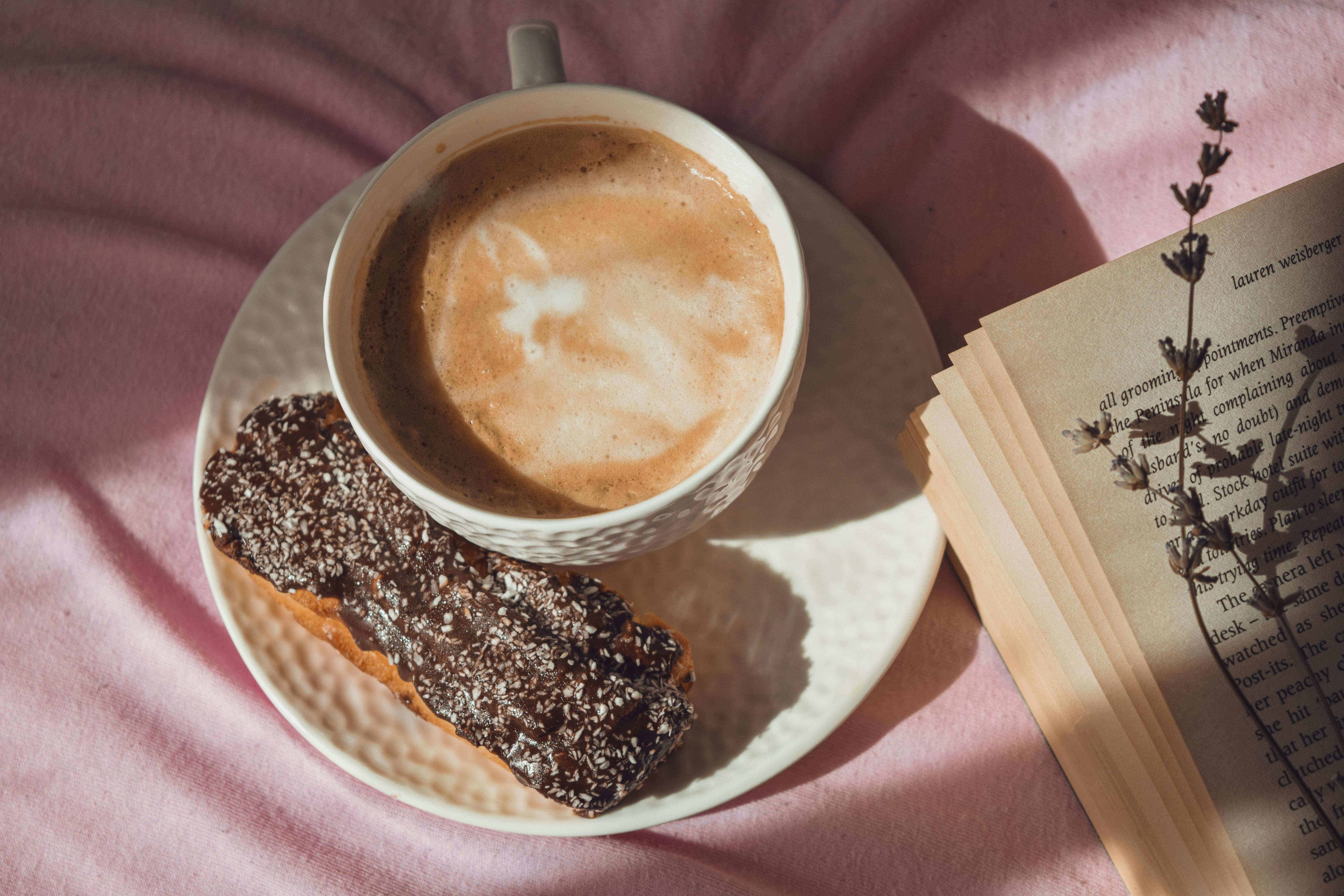 Chocolate Cappuccino Time.Cup Of Coffee Stock Photo, Picture and