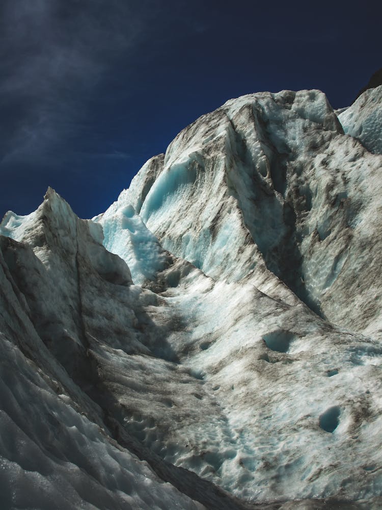 Glacier On Blue Sky Background