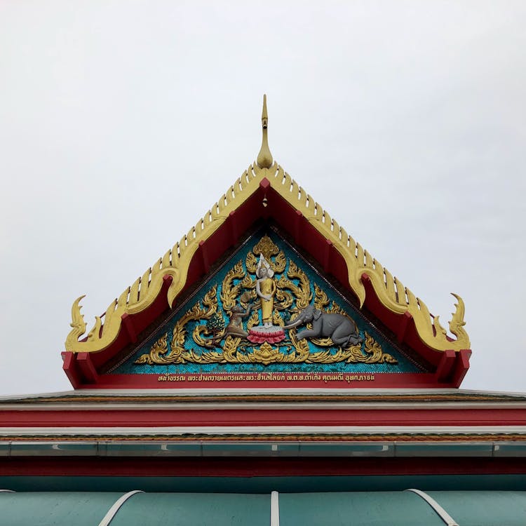 Ornamented Roof Of Temple