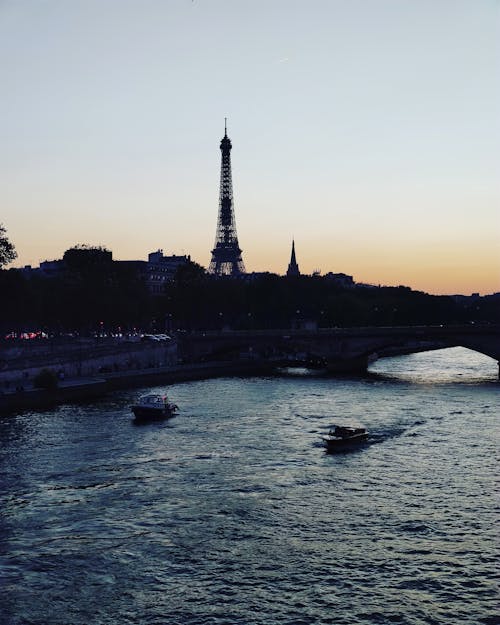 Silhouette of a Tower near a River