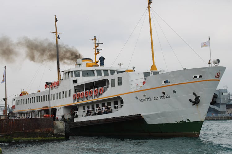 Cruise Ship In City Port