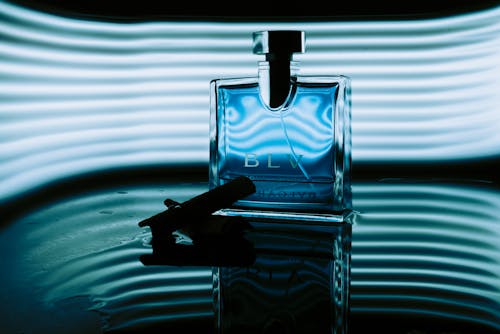 

A Close-Up Shot of a Bulgari Perfume